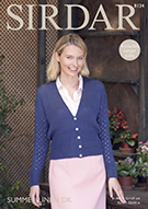 Sirdar 8134 Cardigan in Sirdar Summer Linen DK (#3 weight) for Adults.